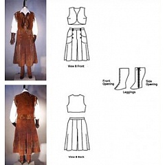 Misses Split Skirt, Vest, Jacket and Leggings - PAPER PATTERN